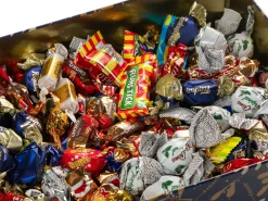 Bland-selv slik i kasser i Metaldåse 2 kg
