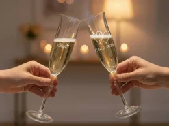 Champagneglas L'Amour med Gravering - Egen Tekst