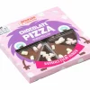 Chokoladepizza med skumfiduser
