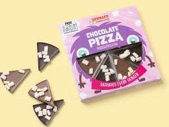 Chokoladepizza med skumfiduser