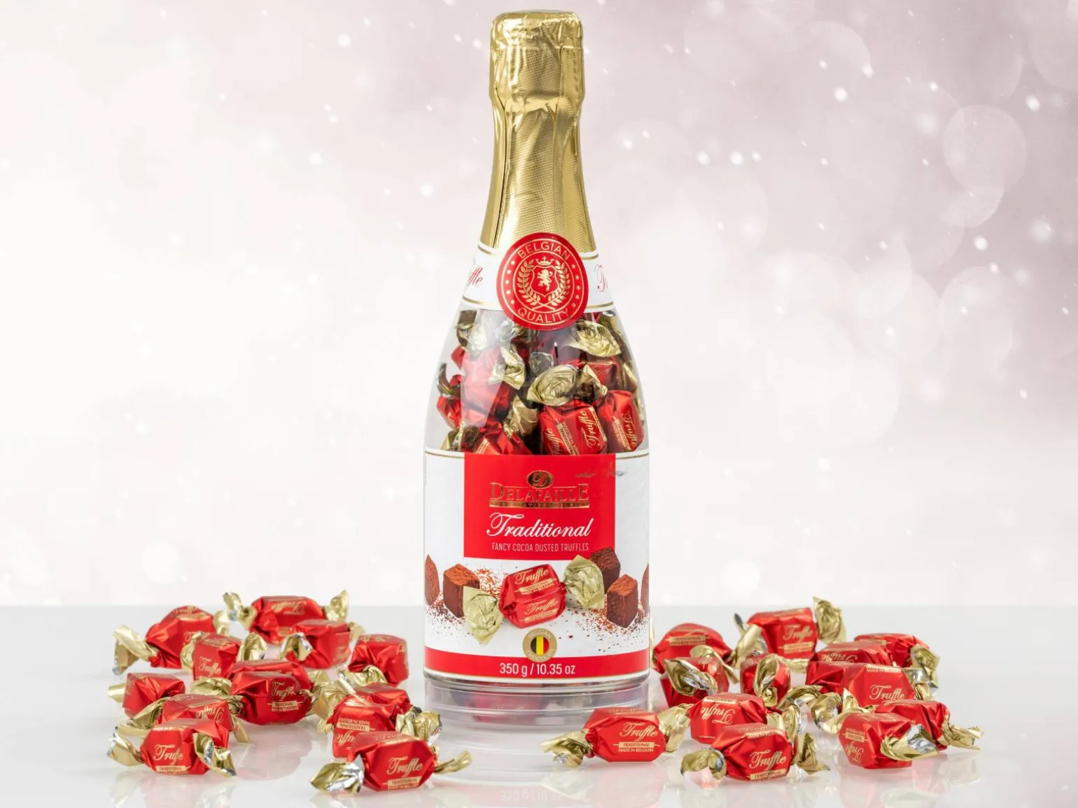 Chokoladetrøffel i Champagneflaske