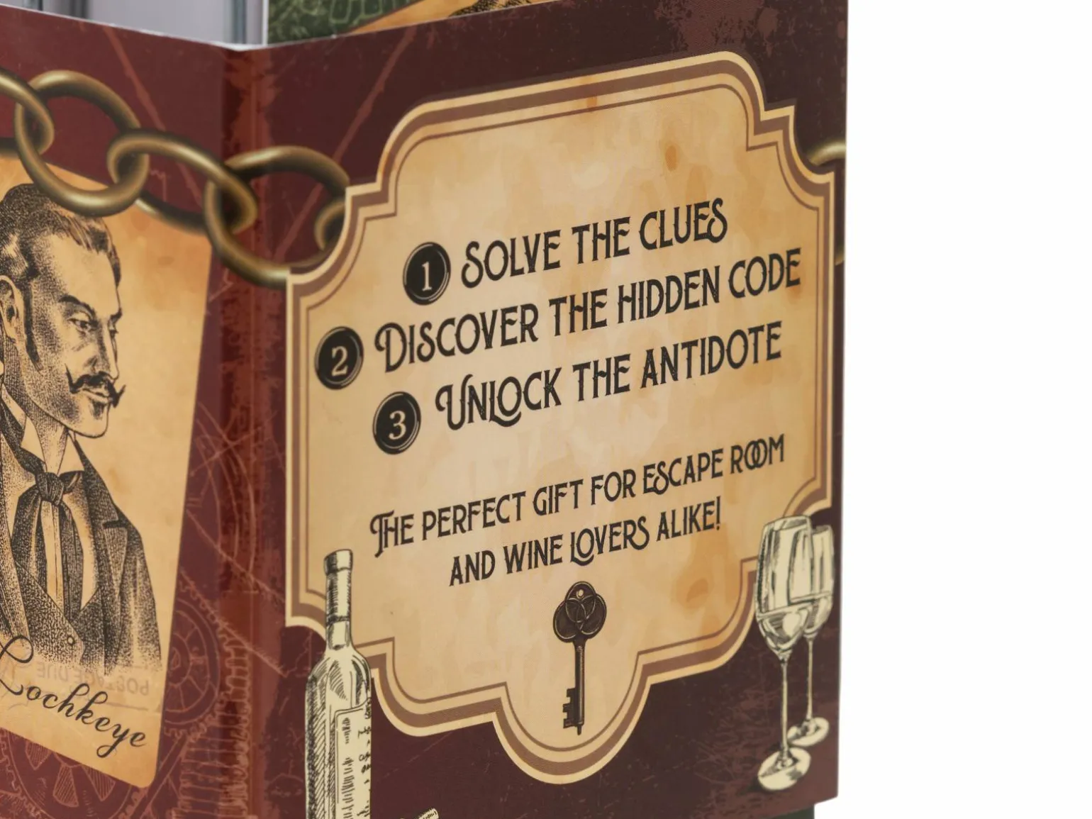 Escape Room-spil til Vinflaske