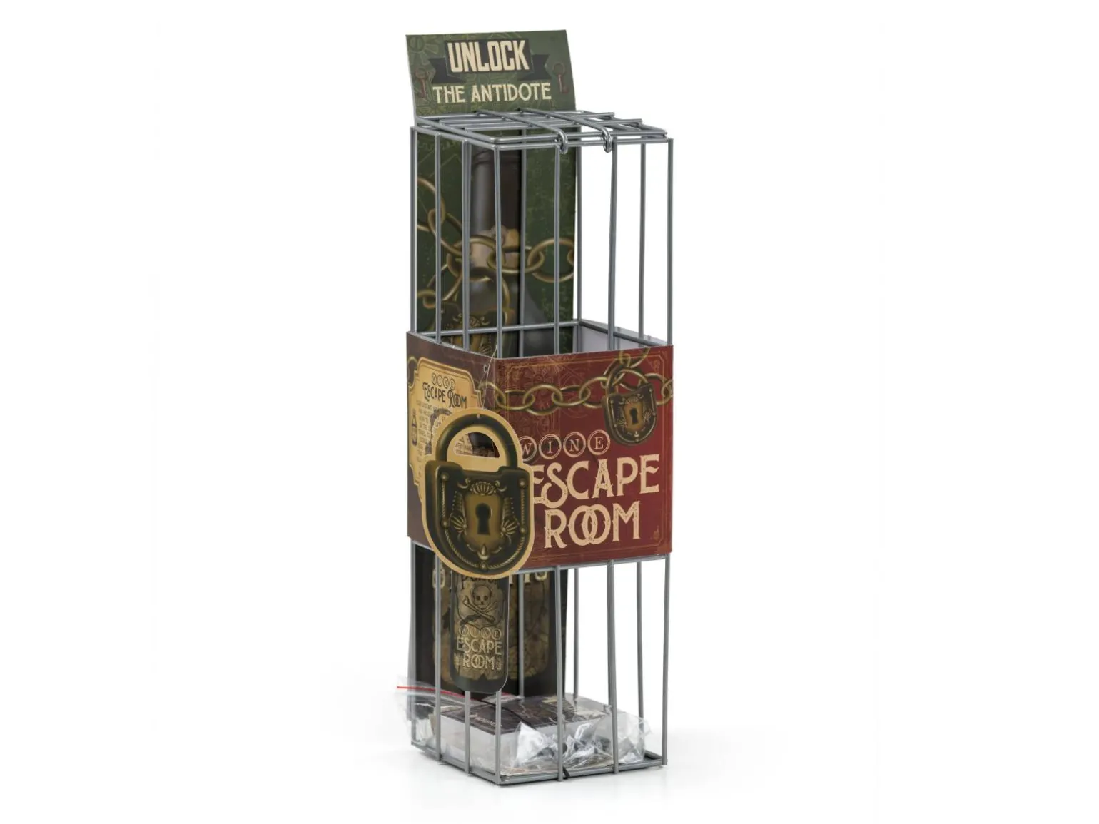 Escape Room-spil til Vinflaske
