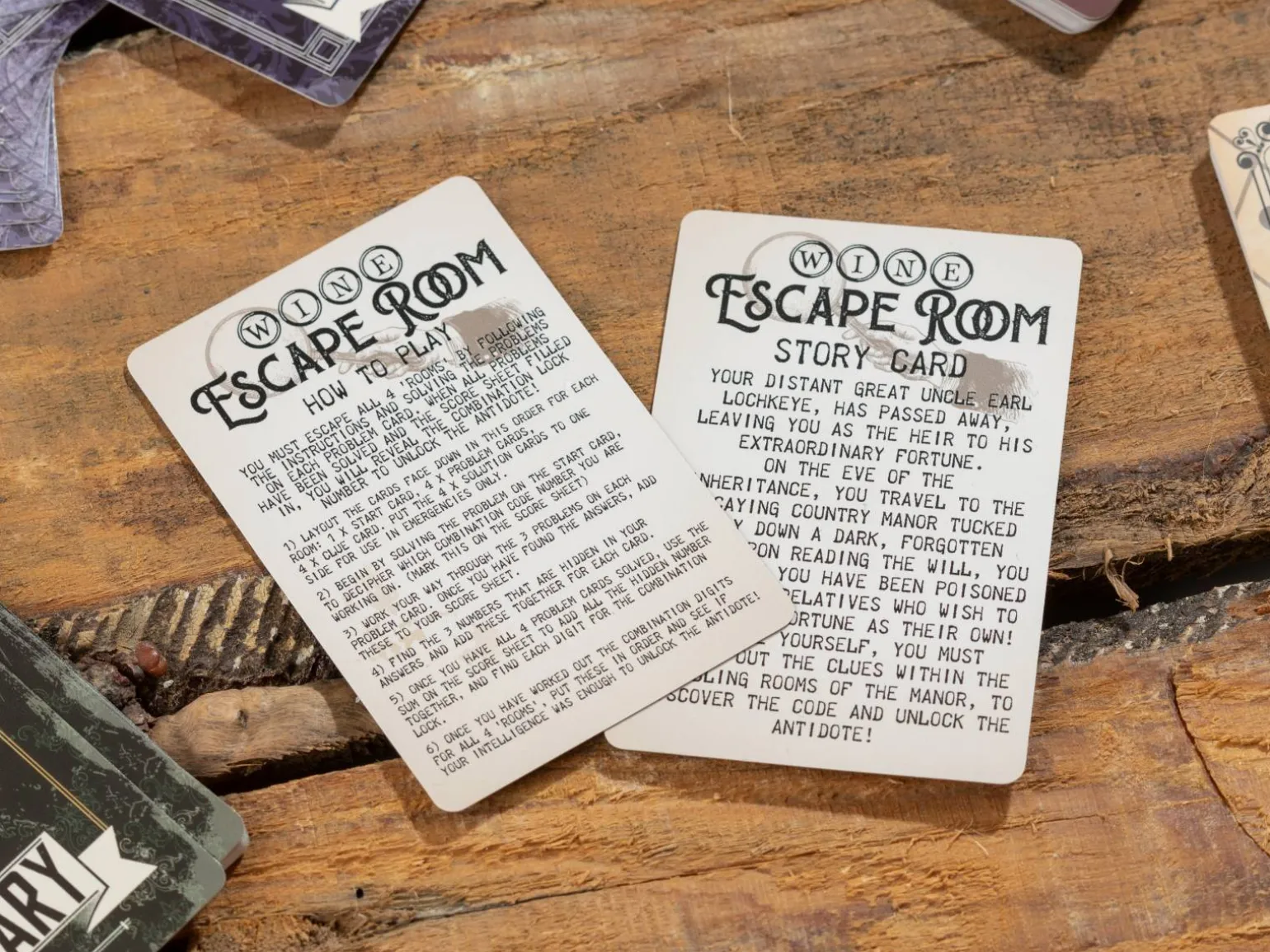 Escape Room-spil til Vinflaske