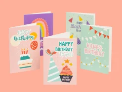 Fødselsdagskort Happy Birthday To You - 10-pak