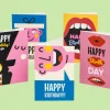 Fødselsdagskort Happy Birthday - 10-pak