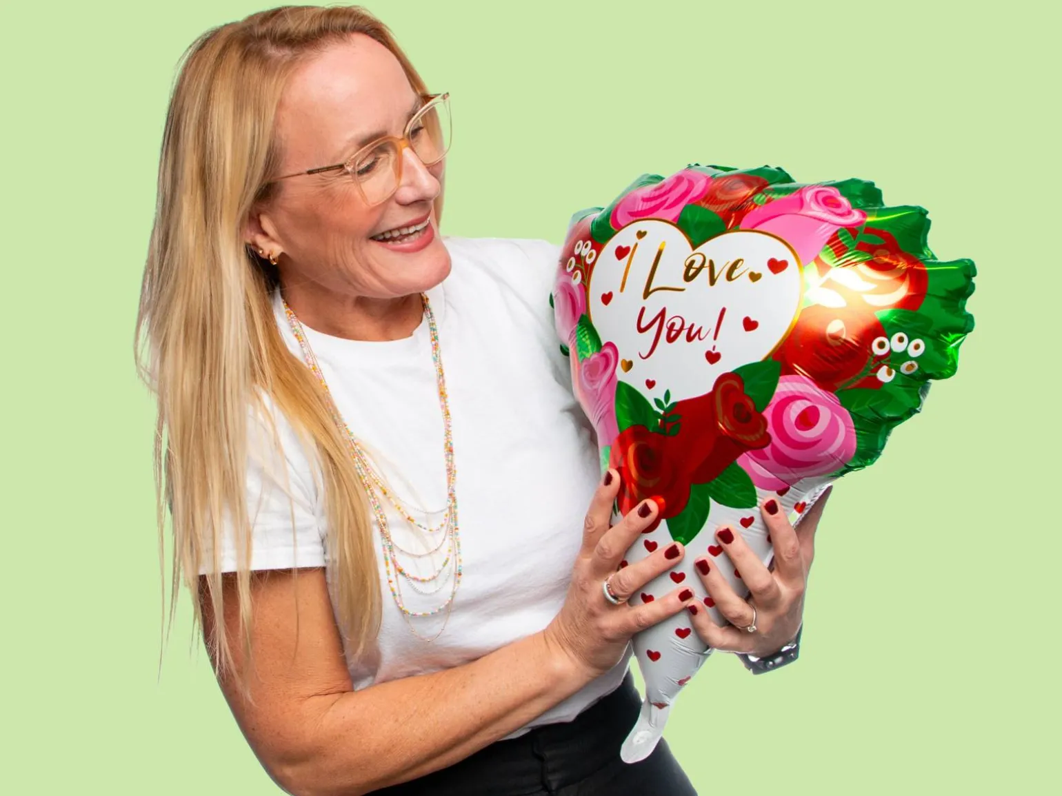 Folieballon Blomsterbuket I Love You