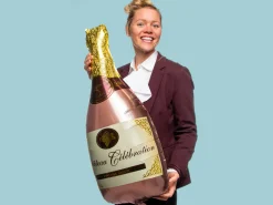 Folieballon Champagneflaske Rosé