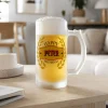 Frostet ølglas med egen tekst - Fødselsdagsdesign