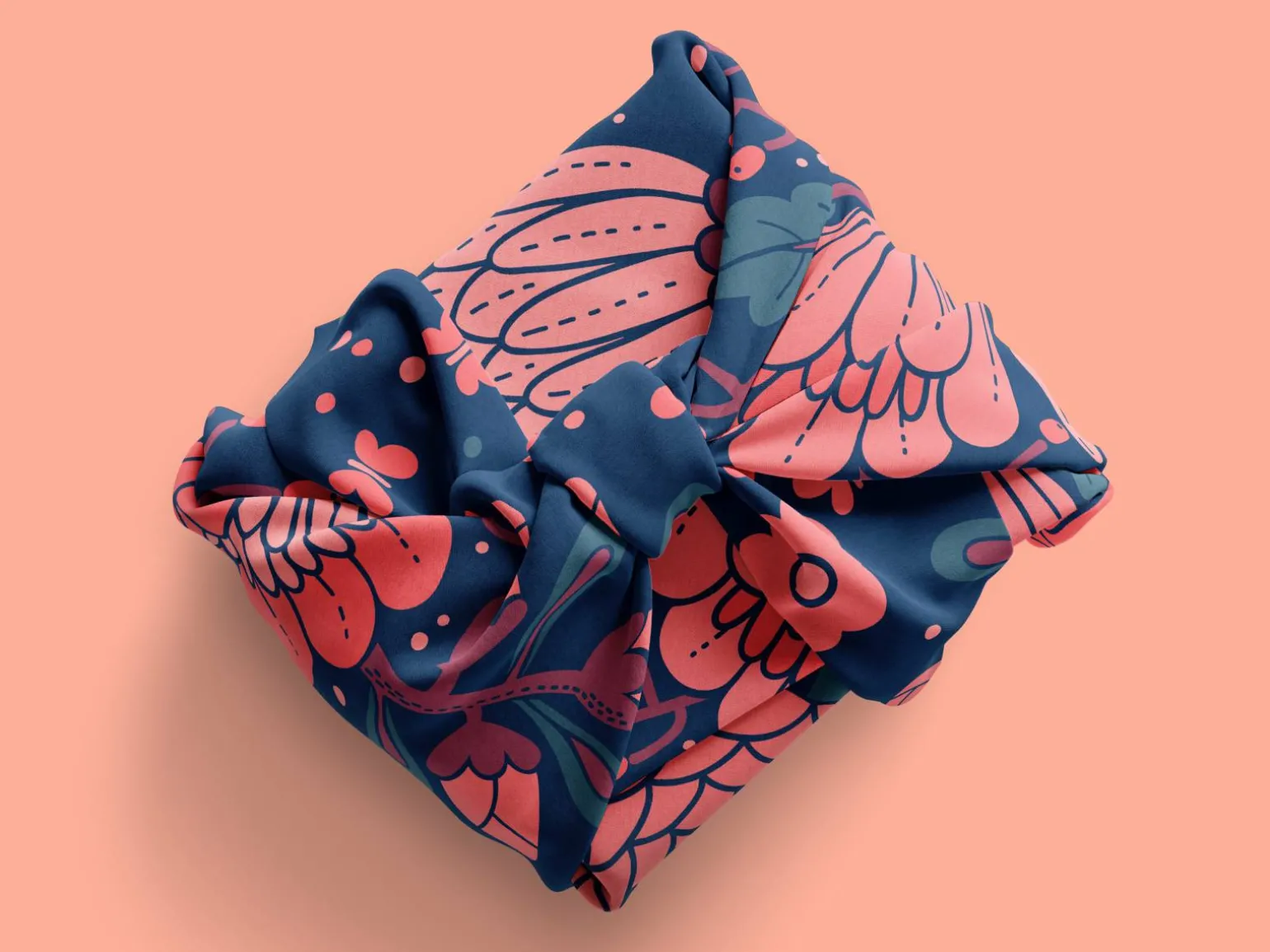 Furoshiki Indpakningsklæde - Stor