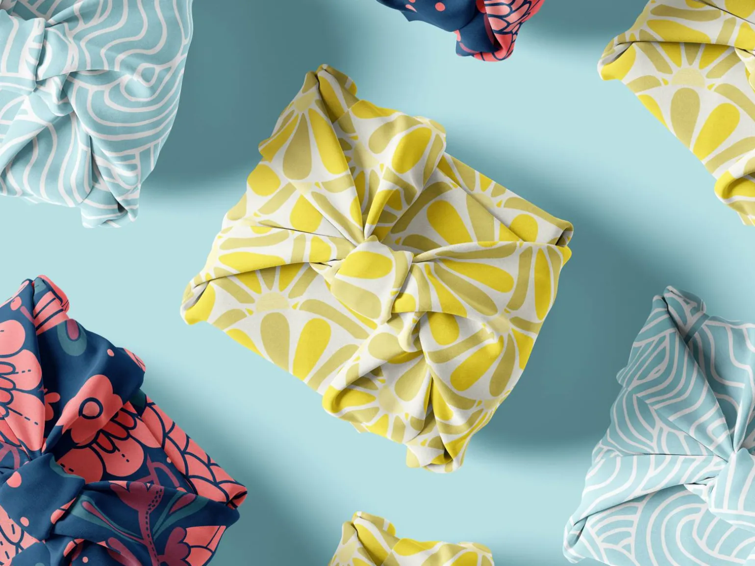 Furoshiki Indpakningsklæde - Stor