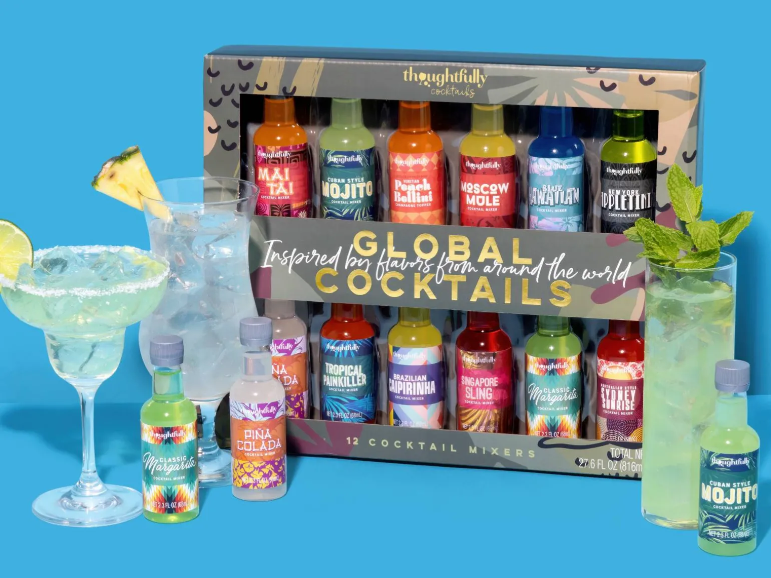 Gaveæske med Drinkmixere: Global Cocktails - Thoughtfully