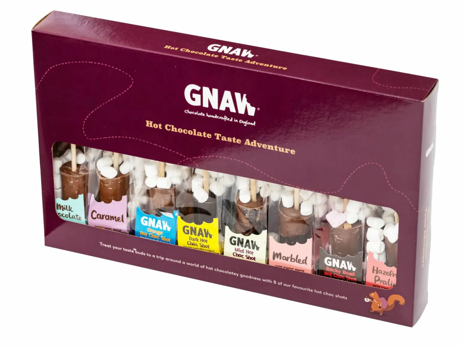 Gnaw Varm Chokolade Smagseventyr 8-pak