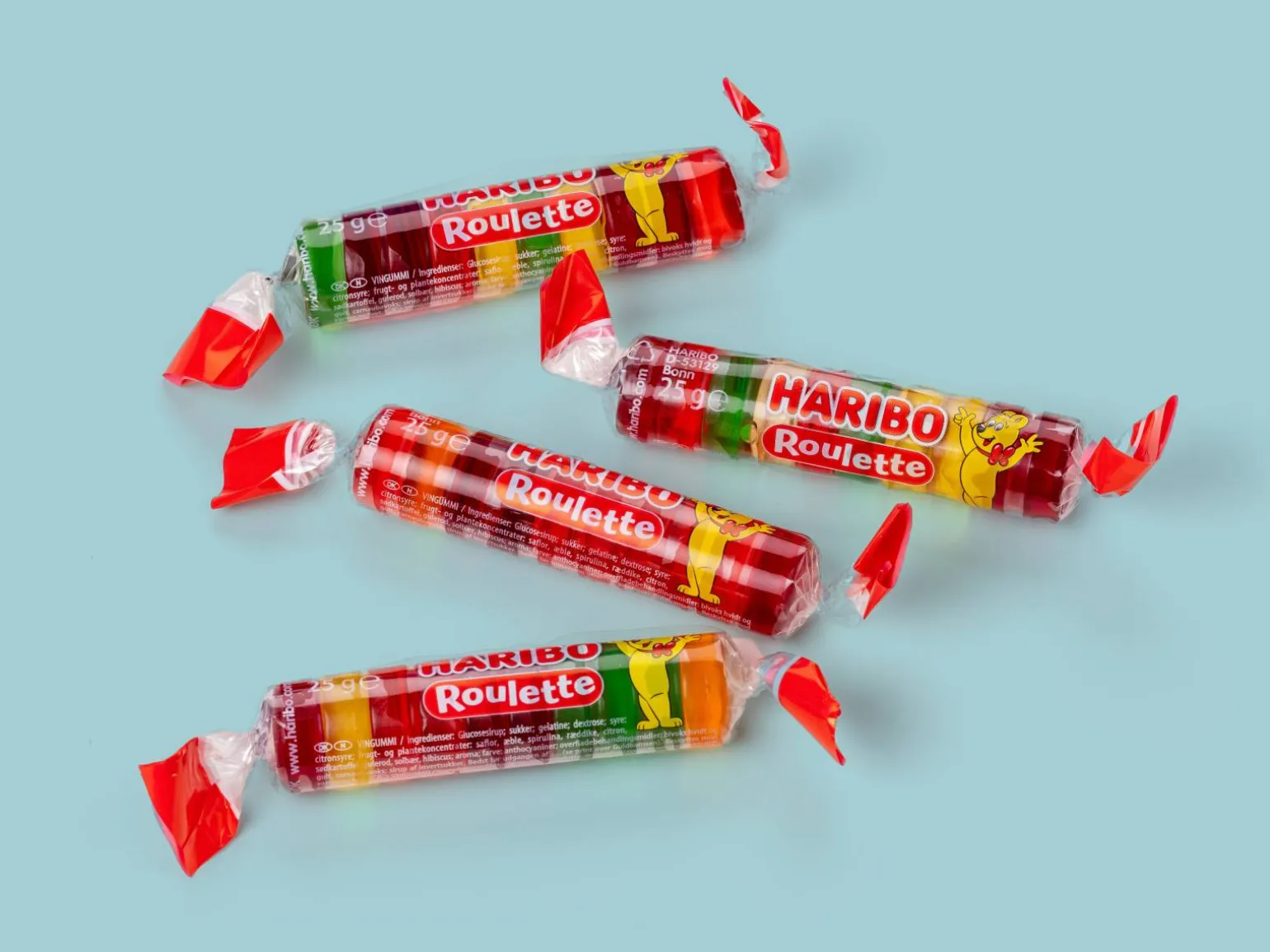 Haribo Roulette Frugt Pesetos Bland-selv-slik i kasser1,2 kg