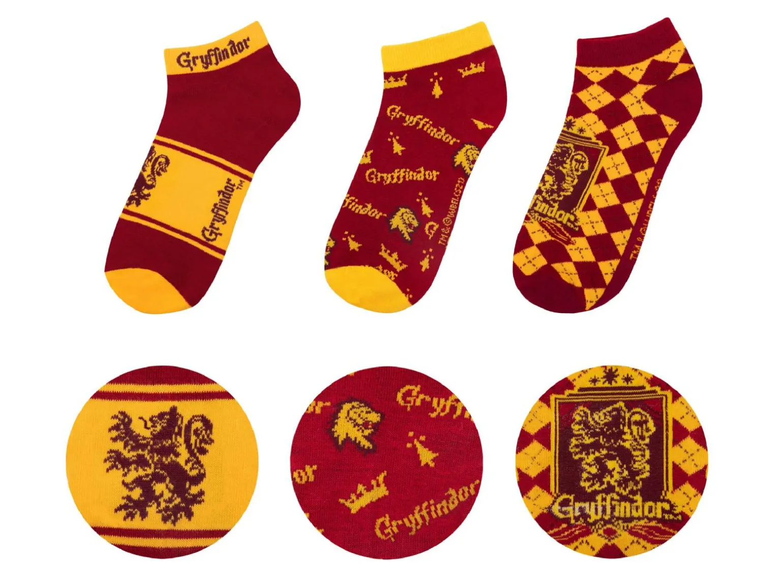Harry Potter ankelsokker 3-pak - Gryffindor