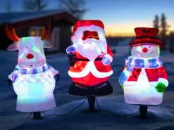 Havebelysning med Julefigurer