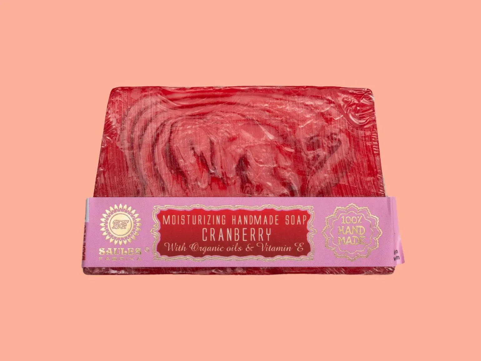 Håndlavet Sæbe - Tranebær - Saules Fabrika
