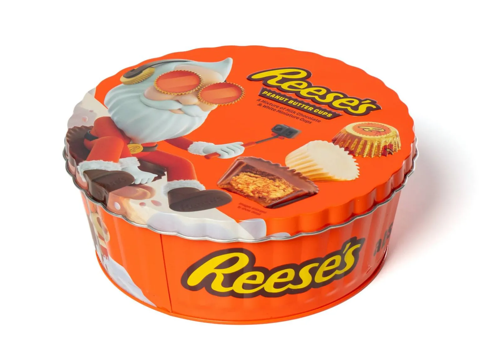 Juleblikdåse med Reese's Peanut Butter Cups