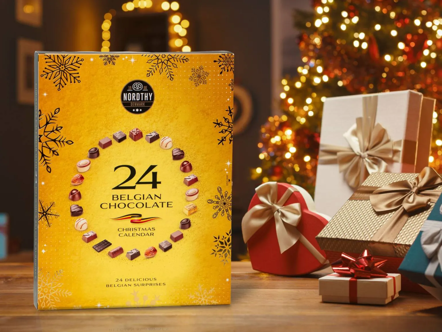 Julekalender med Belgisk Chokolade fra Nordthy