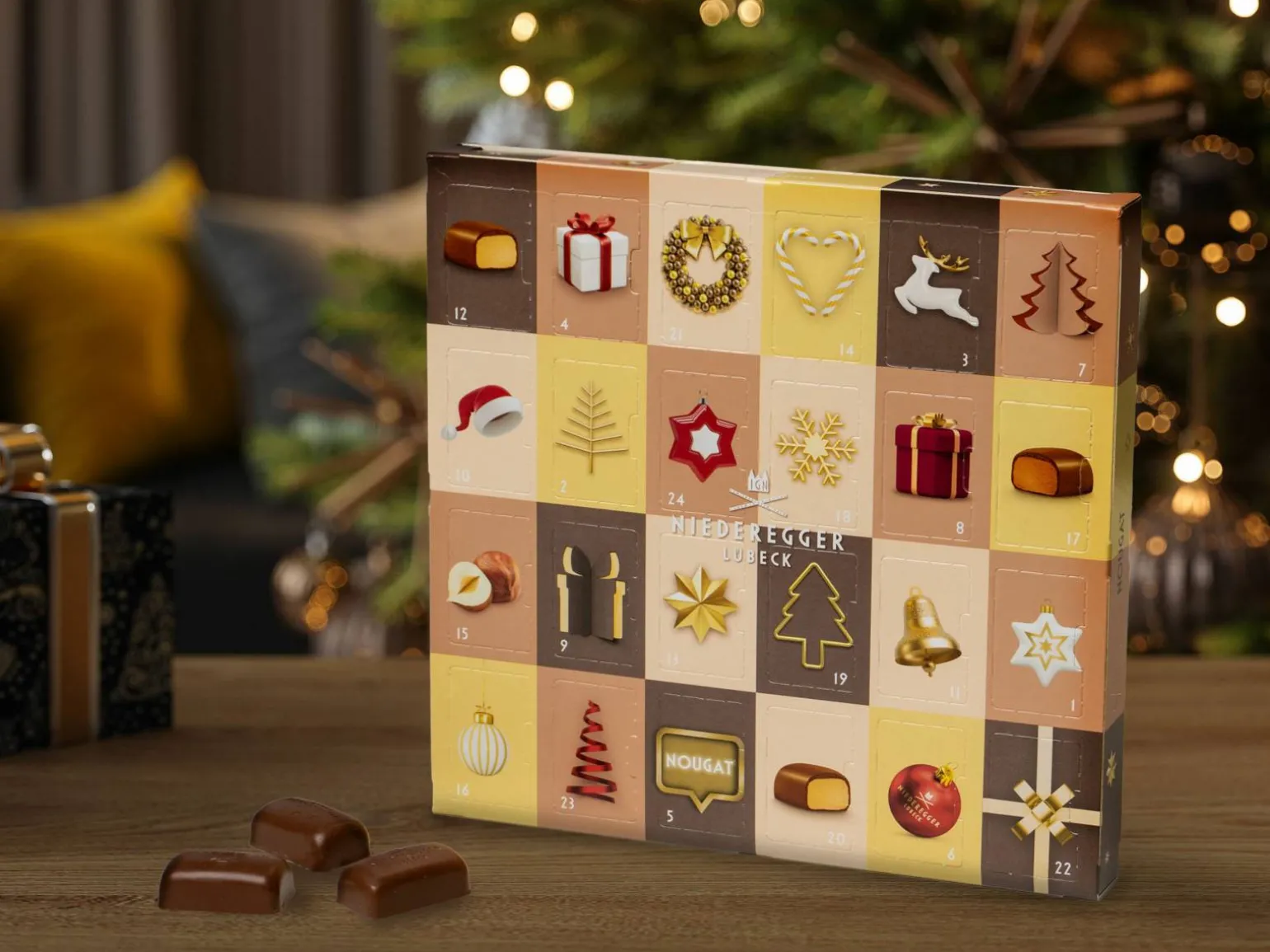 Julekalender med Nougat - Niederegger