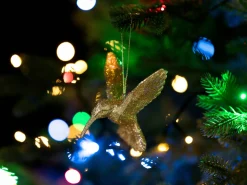 Juletræspynt Kolibri i Guld