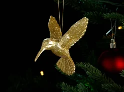 Juletræspynt Kolibri i Guld
