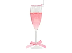Juletræspynt Rosa Champagne Glas