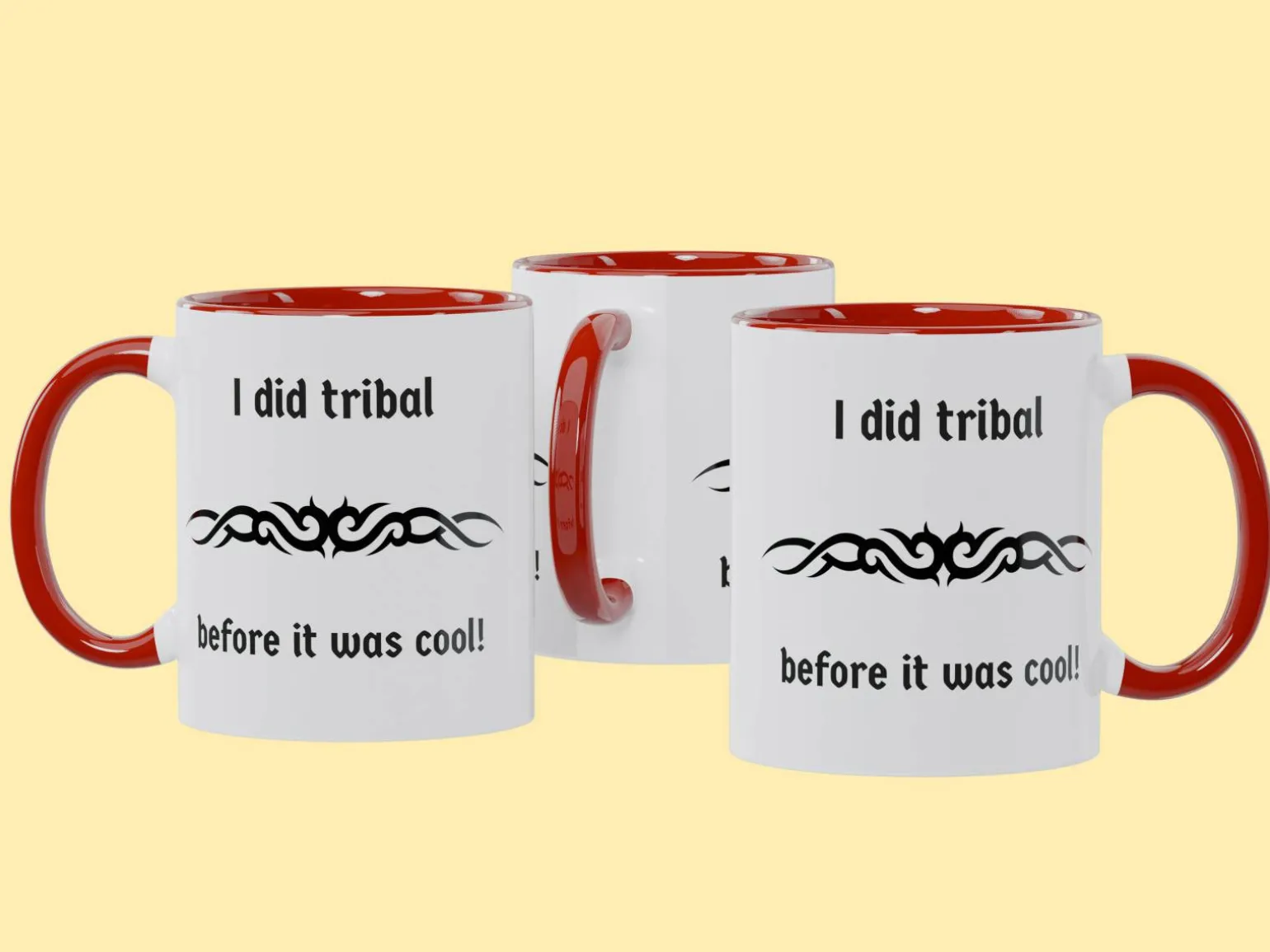 Krus med Tekst & Tribal