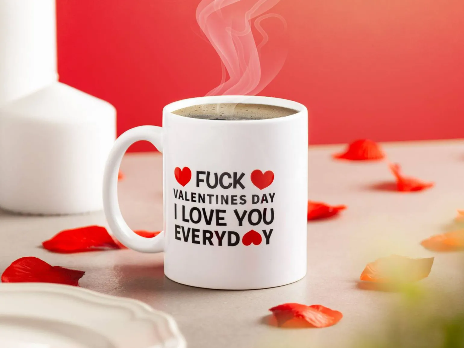 Krus med Tryk - F*ck Valentines Day