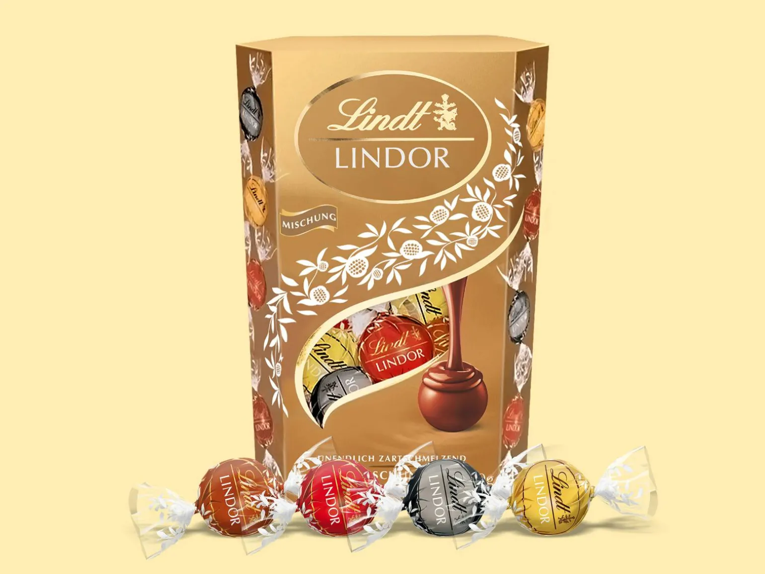 Lindt Lindor Cornet 500 gram - Blandet chokolade