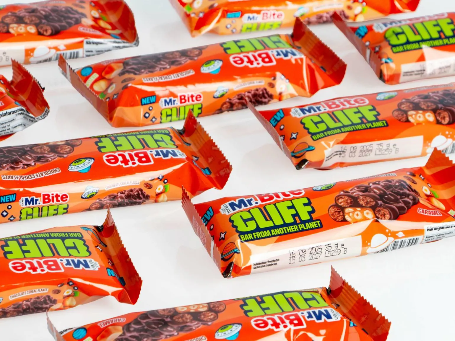 Mr. Bite Cliff Chokoladebarer med Karamel/Hasselnød 24-pak