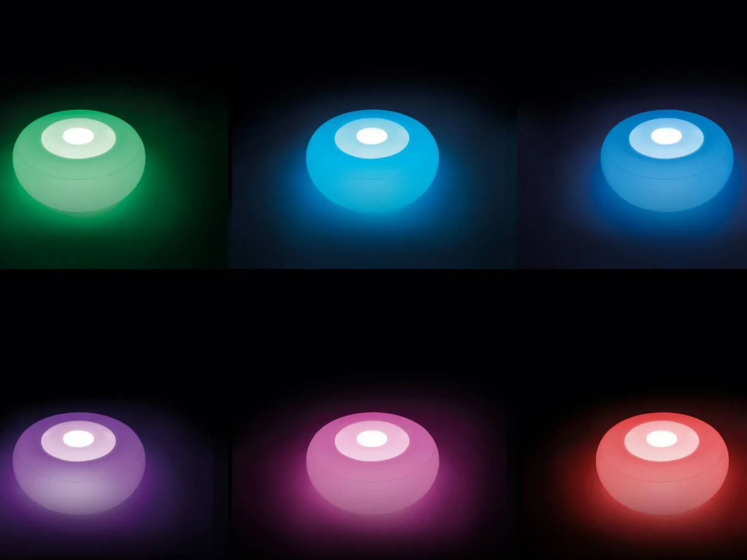 Oppustelig LED-siddepuf - Intex