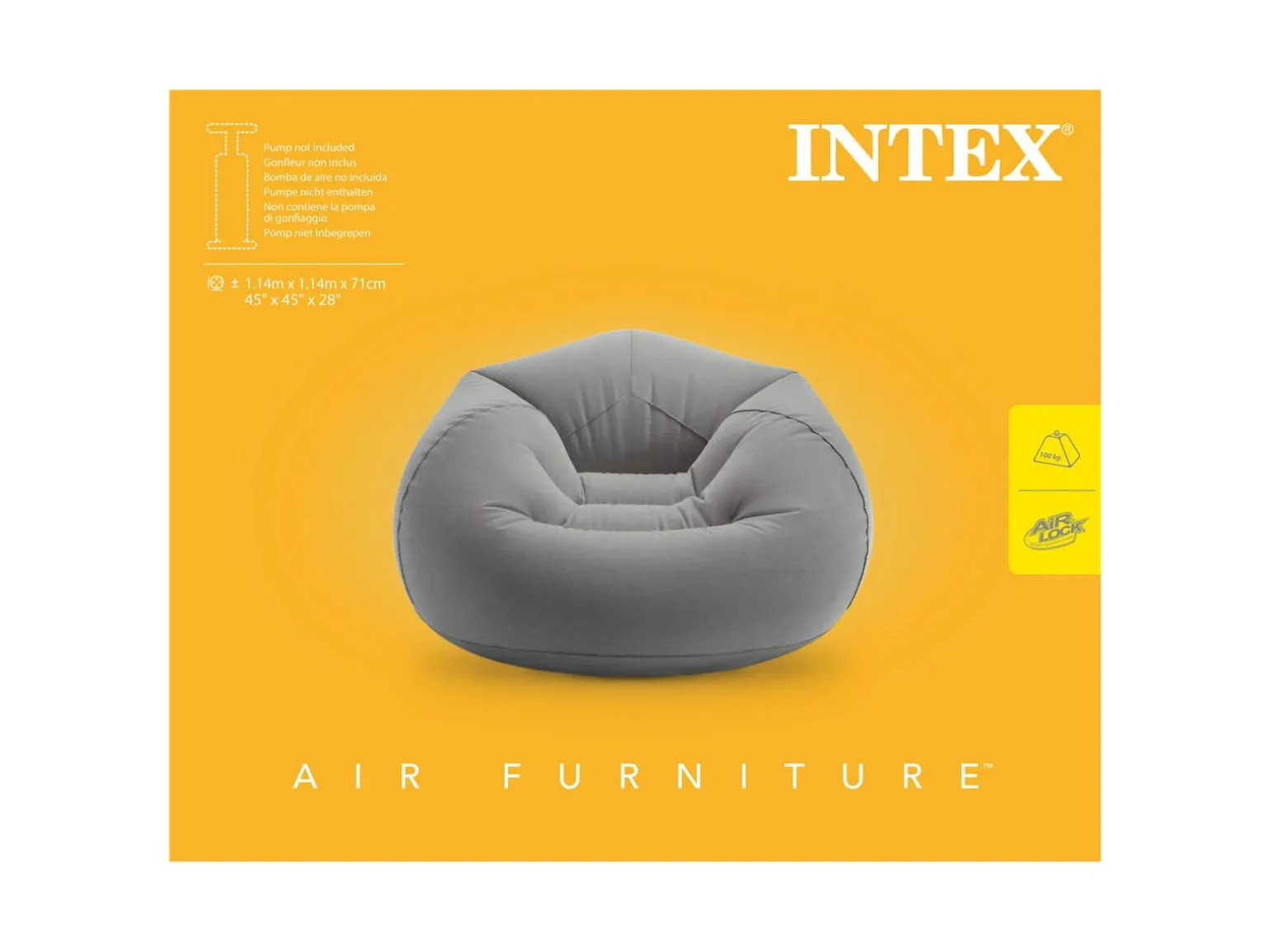 Oppustelig Sækkestol - Intex