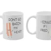 2-pak Krus med tryk - Don't Go Bacon My Heart. I Couldn't If I Fried