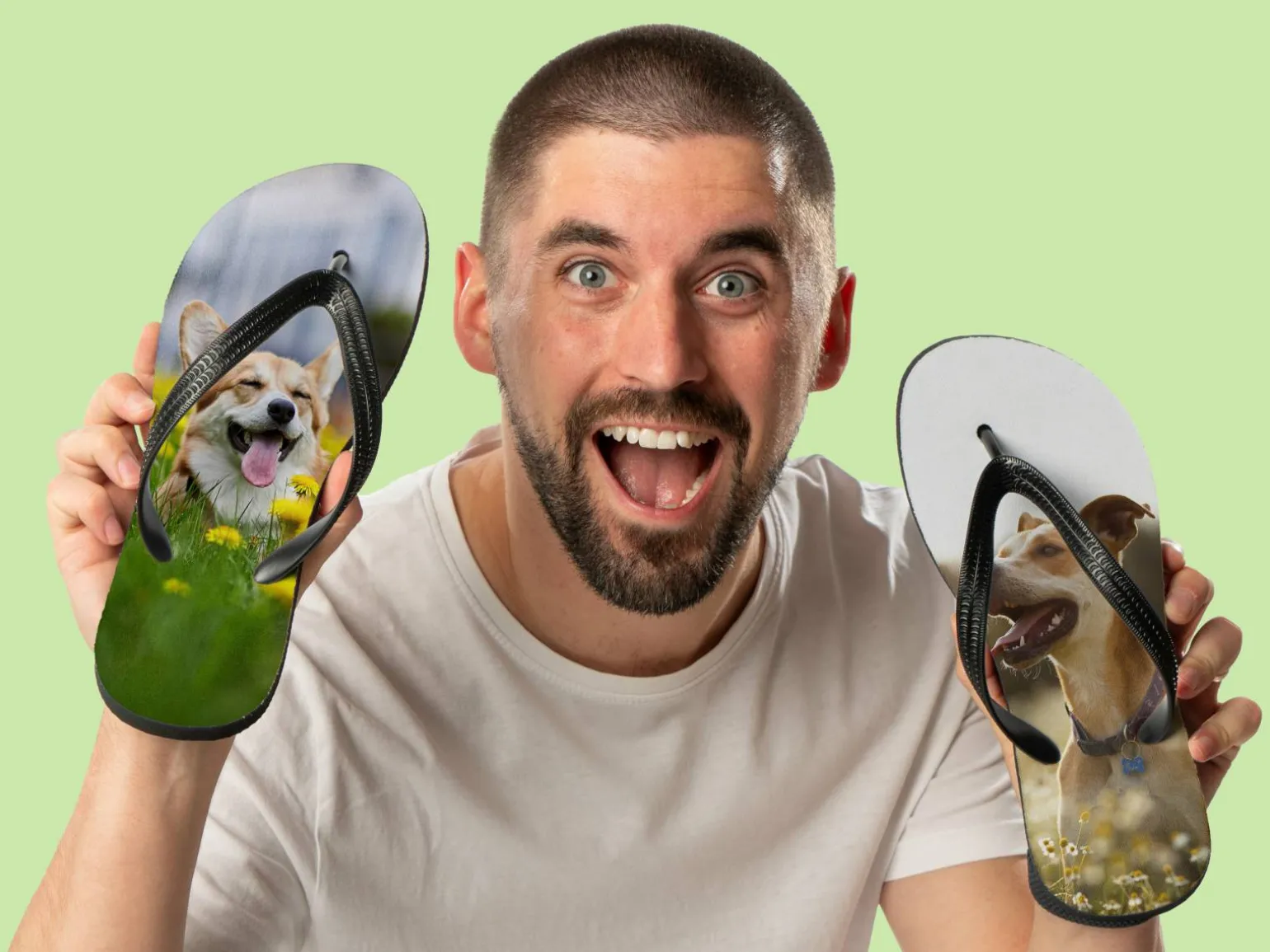 Personlige flip-flops med billeder