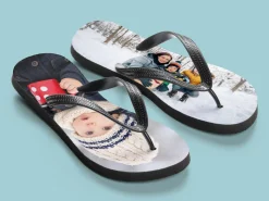 Personlige flip-flops med billeder