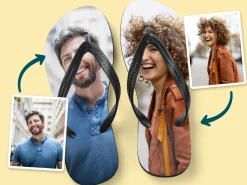 Personlige flip-flops med billeder