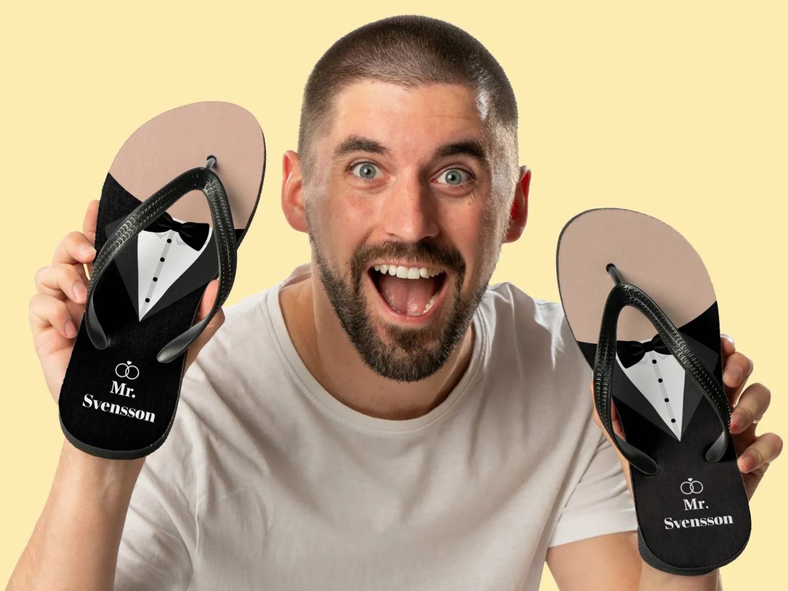 Personlige Flip-flops - Mr. & Mrs.