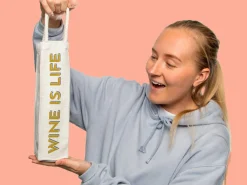 Personlig Gavepose til vin med Tekst