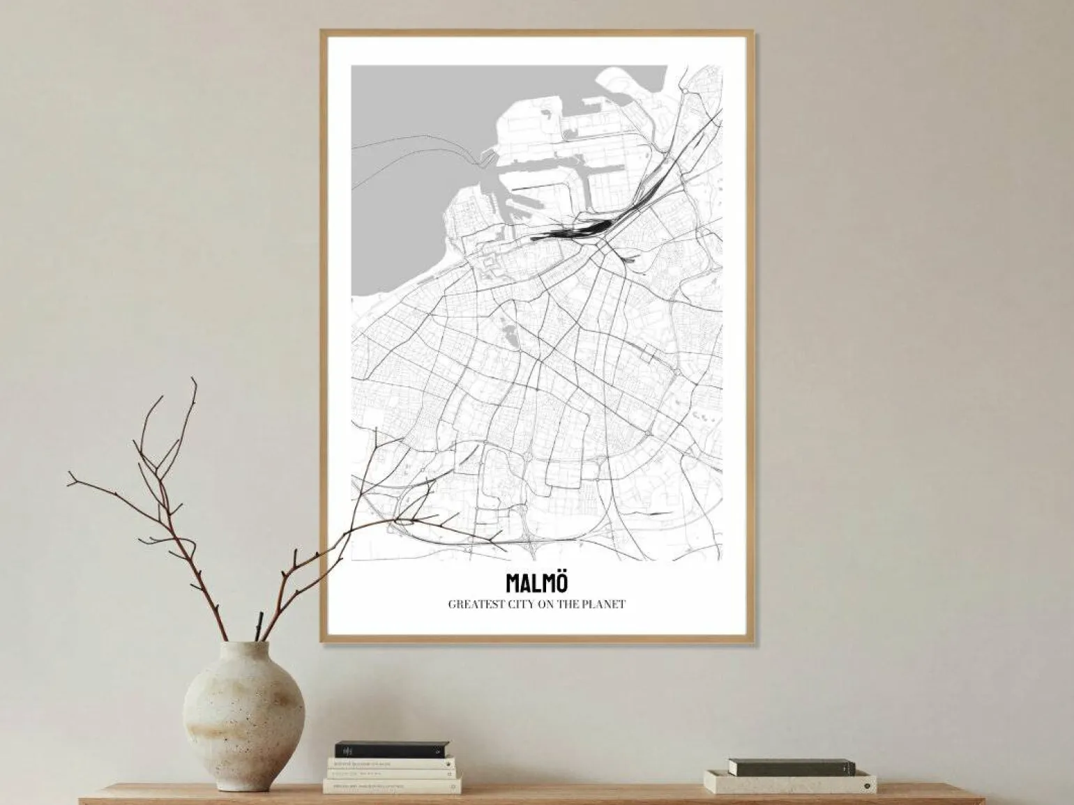 Personlig plakat med bykort
