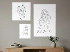 Personlig plakat med line art