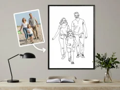 Personlig plakat med line art
