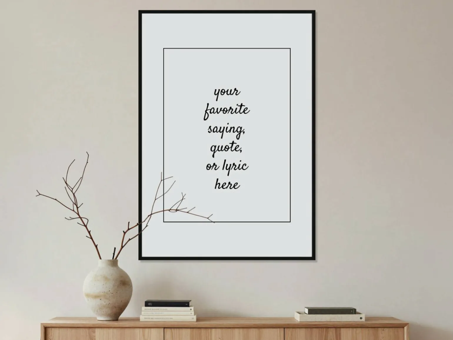 Personlig plakat med tekst