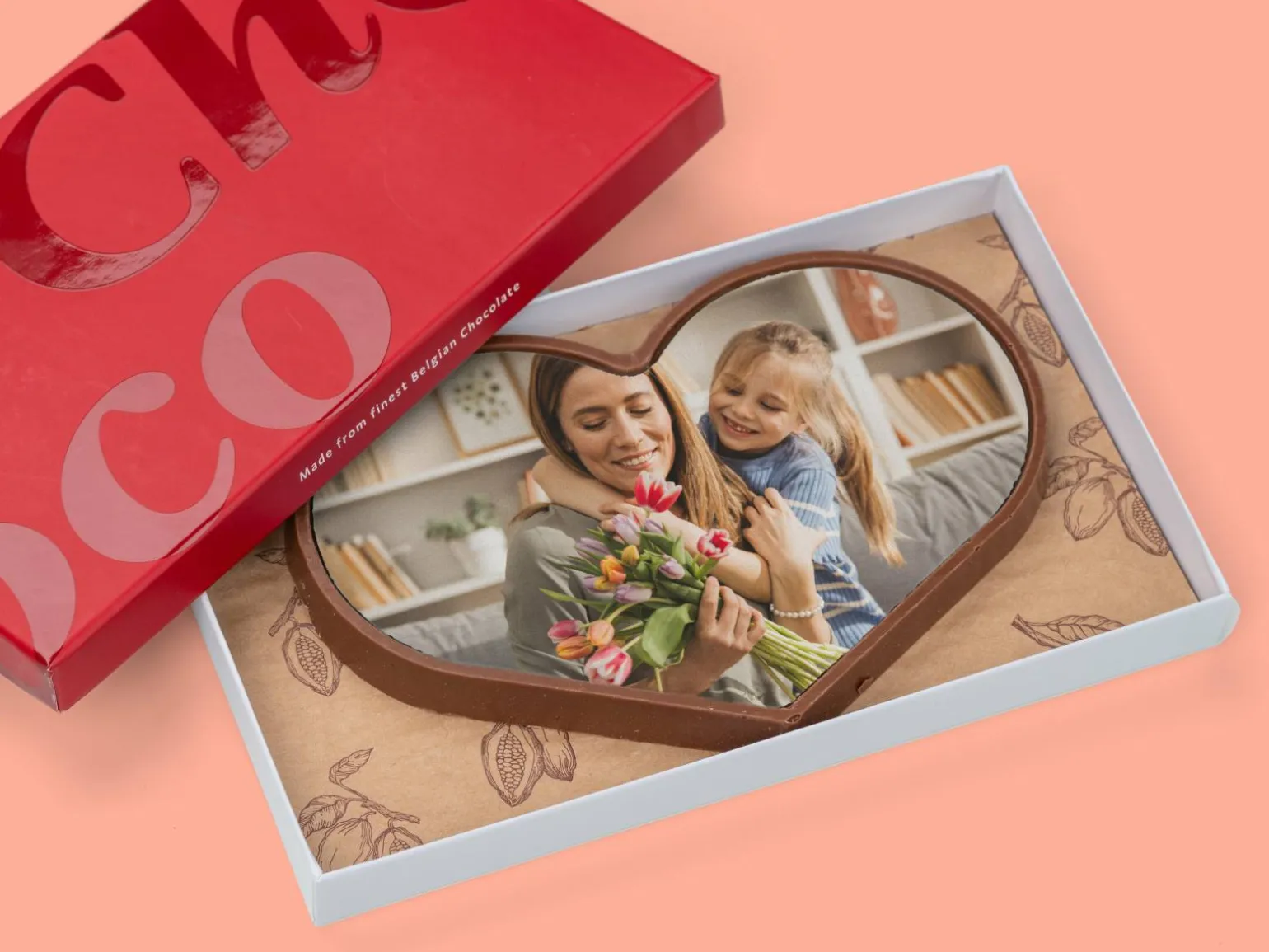 Personligt Chokoladehjerte med eget foto