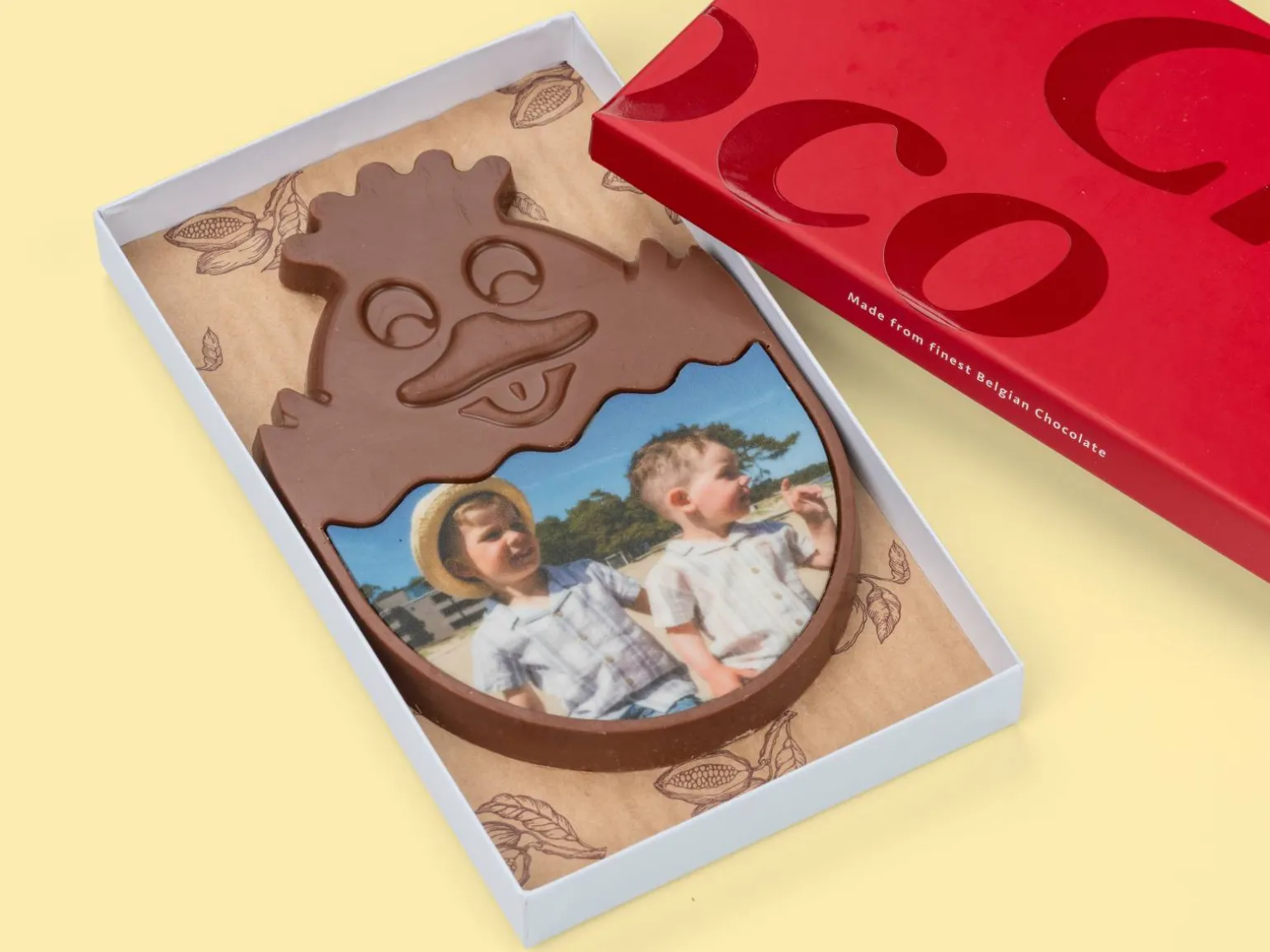 Personligt Chokoladepåskeæg med Billede