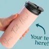 Personlig Termoflaske med Sugrør & Tekst - 600 ml