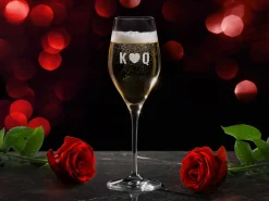 Personligt Spiegelau Champagneglas med Gravering - Initialer