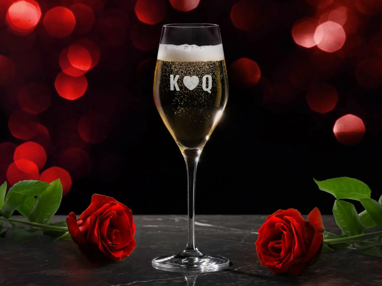 Personligt Spiegelau Champagneglas med Gravering - Initialer