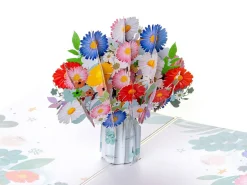 Pop up-kort – Blomsterbuket