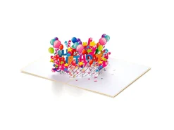 Pop Up-kort - Happy Birthday (beige kort)